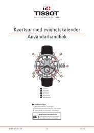 Kvartsur med evighetskalender AnvÃ¤ndarhandbok - Support - Tissot