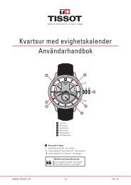 Kvartsur med evighetskalender AnvÃ¤ndarhandbok - Support - Tissot