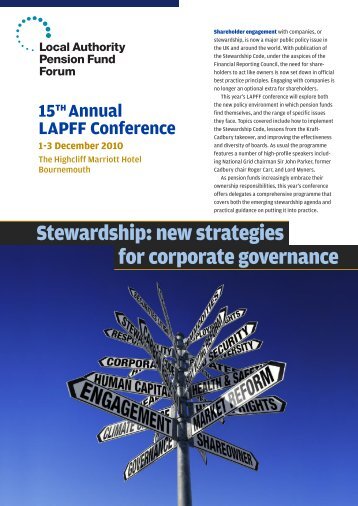 Stewardship: New strategies for corporate governance - LAPFF