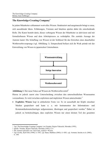 The Knowledge-Creating Company - Org-Portal.org