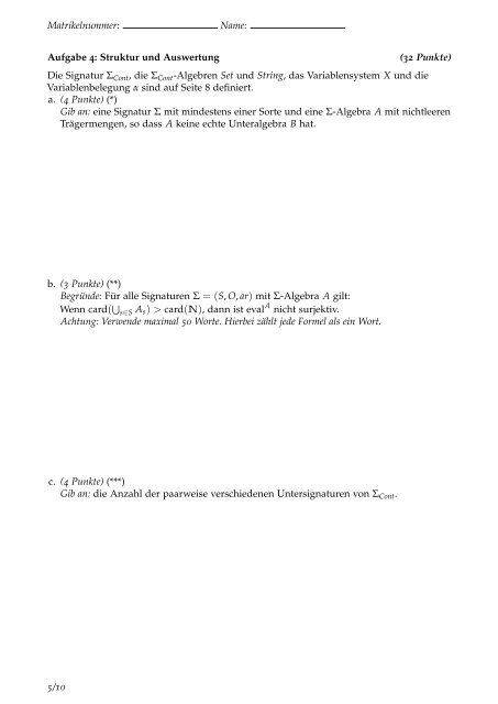 TheGI1: Grundlagen und Algebraische Strukturen Schriftliche ...