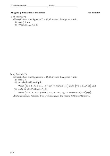 TheGI1: Grundlagen und Algebraische Strukturen Schriftliche ...