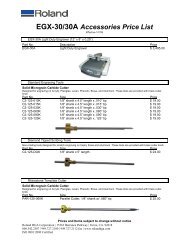 EGX-30/30A Accessories Price List - E-engraving.com