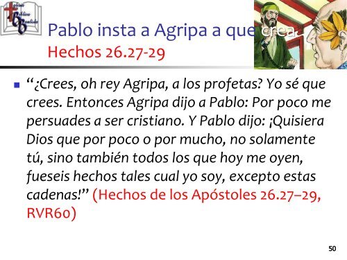 El testimonio de Pablo ante Agripa - Iglesia Biblica Bautista de ...