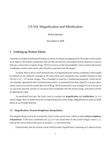 CS 314: Magnification and Minification - Ugrad.cs.ubc.ca