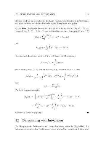 22 Berechnung von Integralen