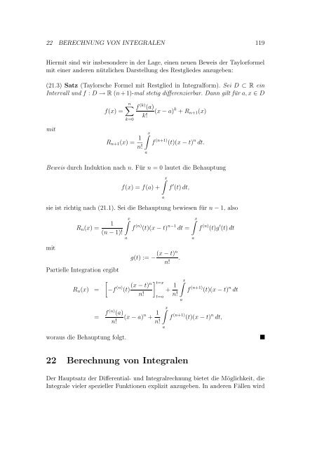 22 Berechnung von Integralen