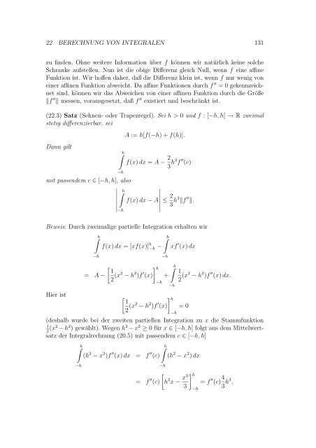 22 Berechnung von Integralen
