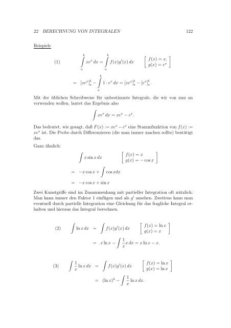 22 Berechnung von Integralen