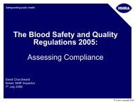 The Blood Safety and Quality Regulations 2005