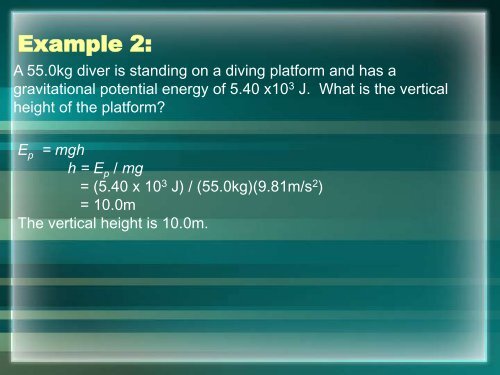 Physics Lesson11 Work and Energy Powerpoint