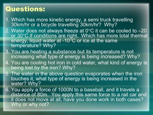 Physics Lesson11 Work and Energy Powerpoint