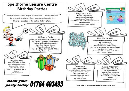 Spelthorne Leisure Centre Birthday Parties - Everyone Active