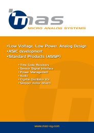 â¢ Low Voltage, Low Power, Analog Design â¢ ASIC development ...