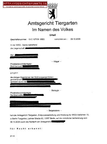 Amtsgericht Tiergarten, vollstÃ¤ndiger Wortlaut