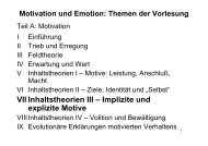 VII Inhaltstheorien III – Implizite und explizite Motive