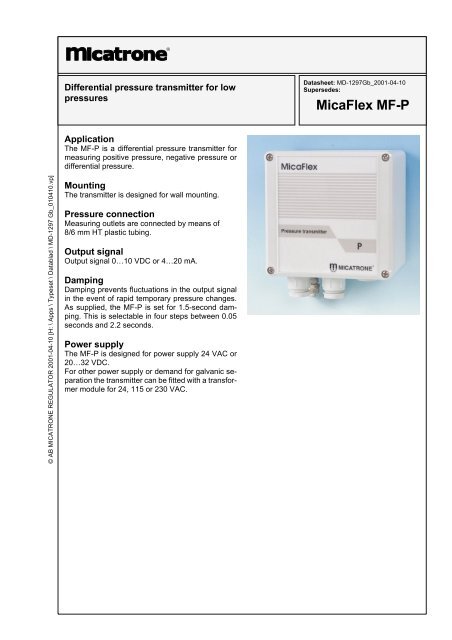 MicaFlex MF-P - Micatrone