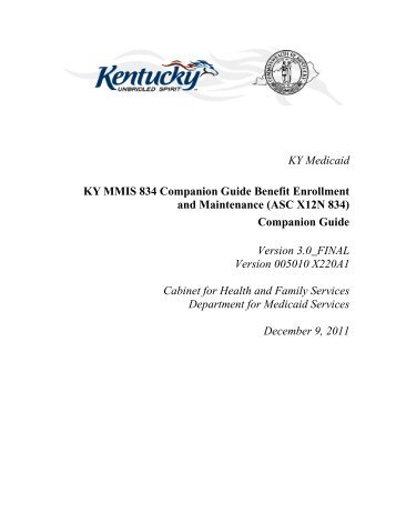 KY MMIS 834 Companion Guide - Kymmis.com