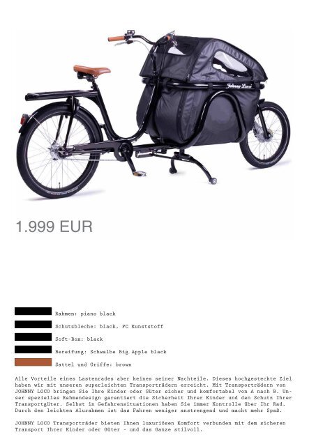 Johnny Loco Fahrradkatalog deutsch - BBF