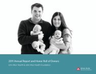 2011 Annual Report and Honor Roll of Donors - John Muir Health