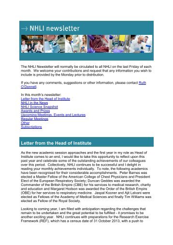 August 2012 - Imperial College Faculty of Medicine