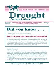 Did you know . . . - the National Drought Mitigation Center