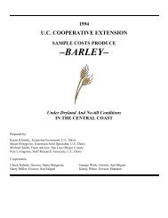 SAMPLE COSTS PRODUCE BARLEY - Cost & Return Studies