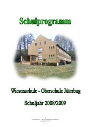 Wiesenschule-Oberschule Jüterbog Schuljahr 2008/2009