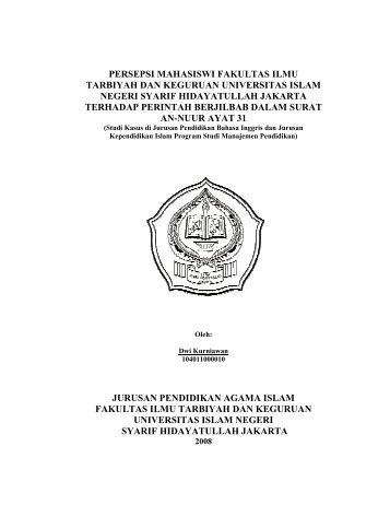 persepsi mahasiswi fakultas ilmu tarbiyah dan keguruan ... - idb4