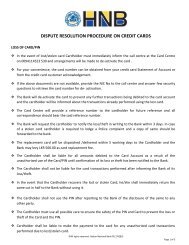 Dispute Resolution Procedure - Hatton National Bank