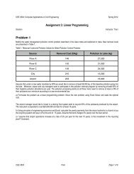 Assignment 3: Linear Programming Problem 1