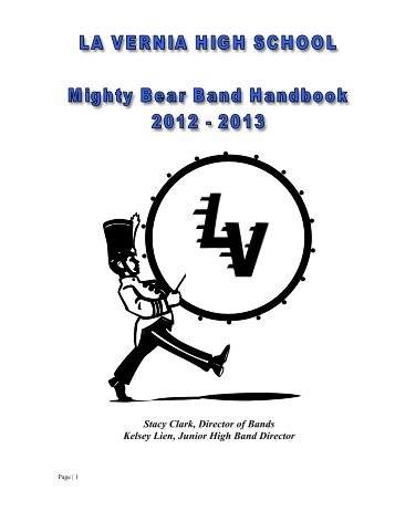 LVHS Band Handbook 12-13.pdf - La Vernia High School