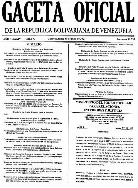 Gaceta Oficial de la DesignaciÃ³n del Dr. Divis Antunez - Servicio ...