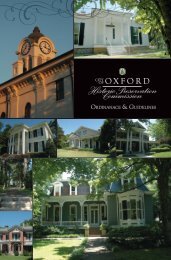 Historic Preservation Ordinances & Guidelines ... - City of Oxford