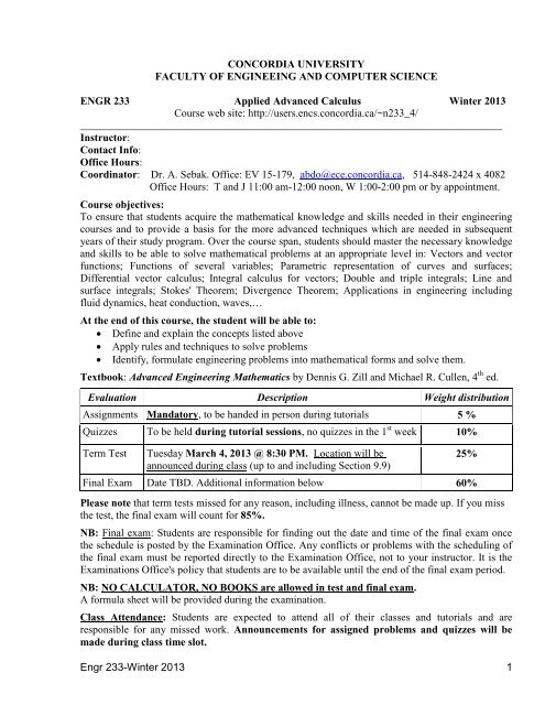 Engr 233 - Concordia University
