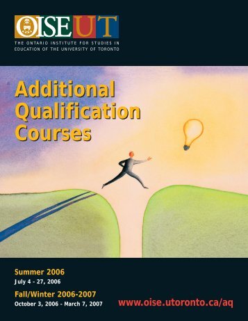 Additional Qualification Courses - Ontario Institute for Studies in ...