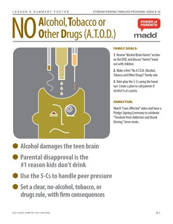 Alcohol, Tobacco or Other Drugs (A.T.O.D.) - MADD
