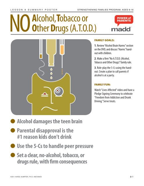 Alcohol Tobacco Or Other Drugs A T O D Madd