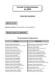 Liste des membres du CA - Service DÃ©partemental d'Incendie et de ...