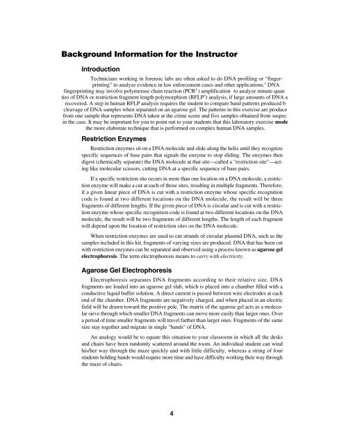 Background Information fo