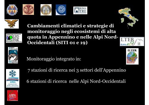 Monitoraggio integrato in: 7 stazioni di ricerca nei 3 ... - LTER italia