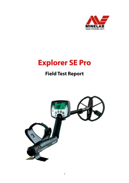 Explorer SE Pro Field Test Report - Minelab