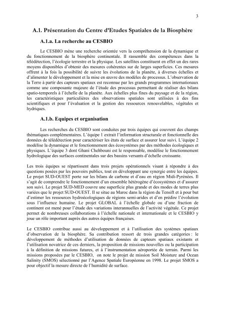 CARACTERISATION DE L'ETAT DE SURFACE D'UNE ... - CESBIO