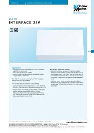 Product sheet - WindowMaster