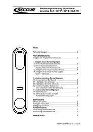 Bedienungsanleitung Seccor Codeschloss SLT