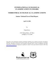 Sumter National Forest Final Report - NatureServe