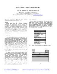 NiGeAu Ohmic Contact in InGaP PHEMTs - CS Mantech