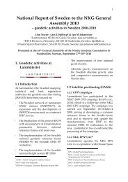 National Report of Sweden to the NKG General ... - LantmÃ¤teriet