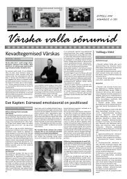 Number 2 (35) aprill (PDF) - VÃ¤rska vald