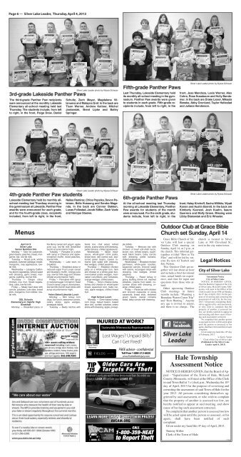 Silver Lake Leader - The McLeod County Chronicle